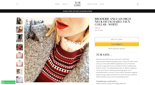 TLM edit broderie anglais collar